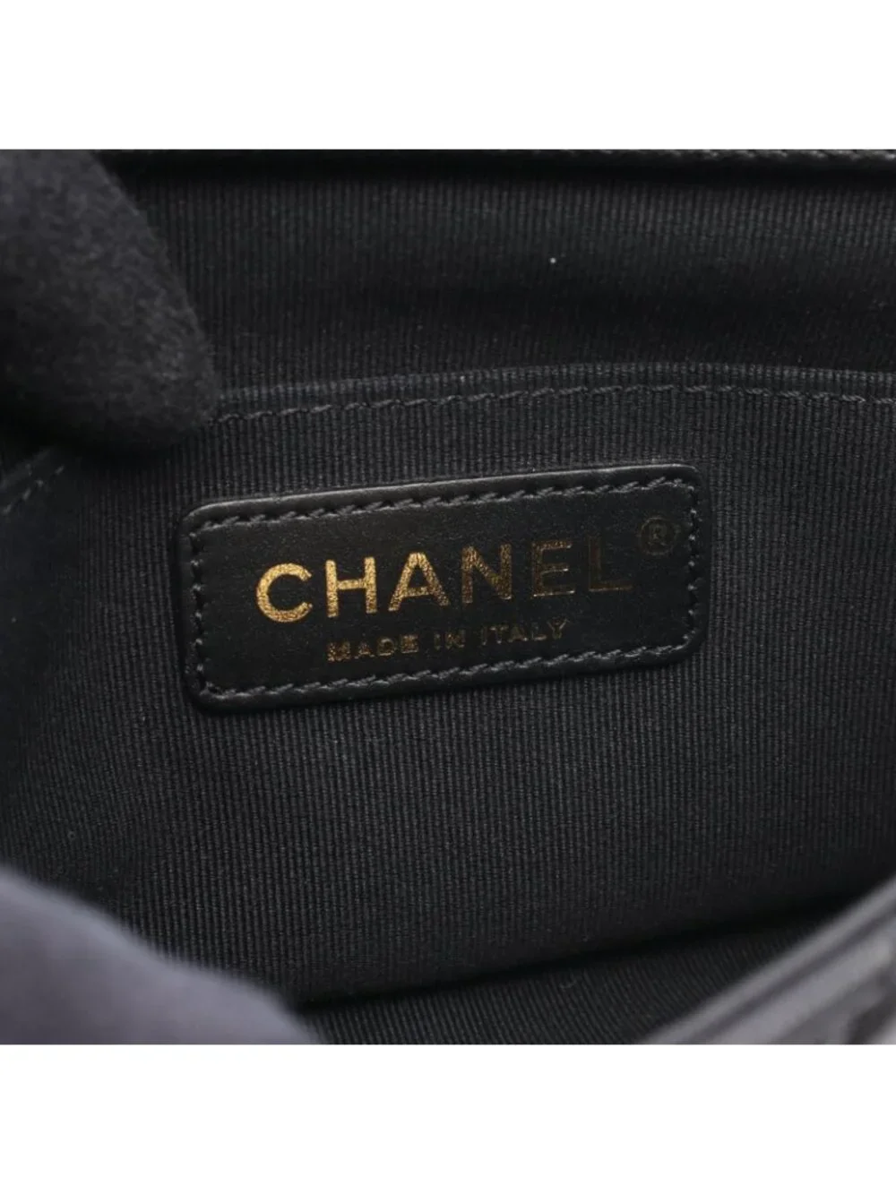 Chanel Shoulder Bag Mini Quilted Top Handle Black Lambskin Chain